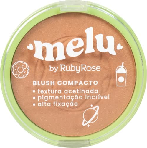 Blush Compacto Melu RR8714 Caramel RubyRose