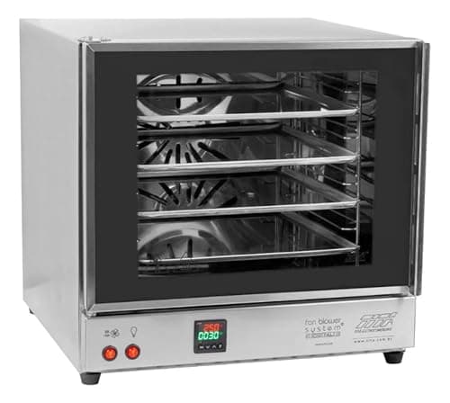 Forno Turbo Elétrico Digital Profissional FETP-D 3040W Preto Compacto 4 Assadeiras Rápido Aquecimento - Titã - 220V - Mo