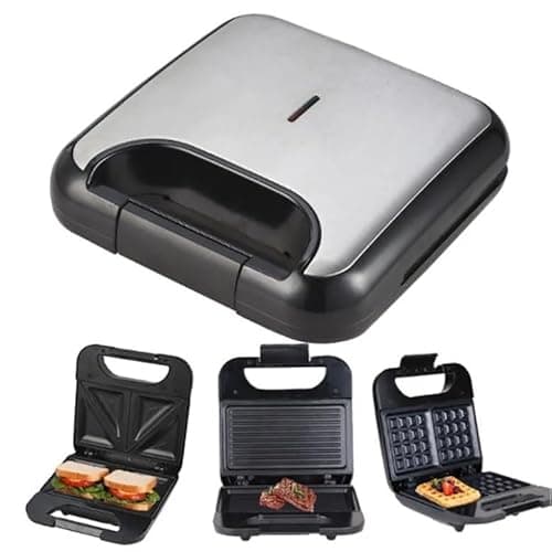 Maquina 3 Em 1 Waffle Grill Sanduicheiras 110v e 220v(110v)