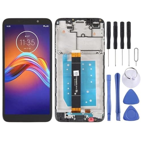 Substituição da tela móvel Tela LCD original para Motorola Moto E6 Play Digitizer Conjunto completo com quadro Ecrã LCD