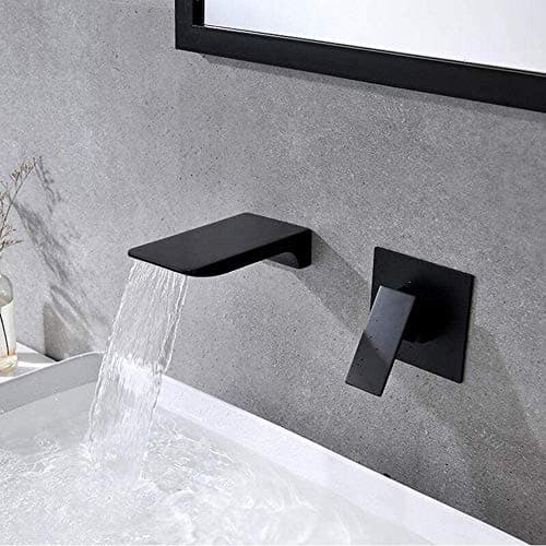 RAUGAJ Torneiras, torneira misturadora de lavatório de latão, torneira cascata moderna, misturador de lavatório banheiro, torneira de parede torneira embutida misturador de lavatório embutido