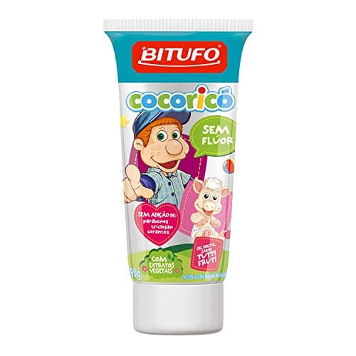 Bitufo Gel Dental Cocoricó Sem Flúor Sabor Tutti Frutti 90 G