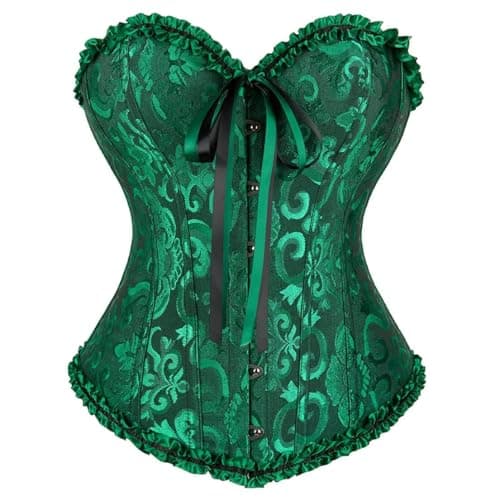 Vrapo Espartilho corpete para mulheres | Lingerie modeladora modeladora com cadarço, Preto, verde, P