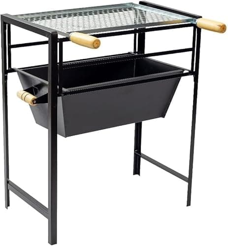 Churrasqueira Portátil Grande Desmontável em Aço para Carvão