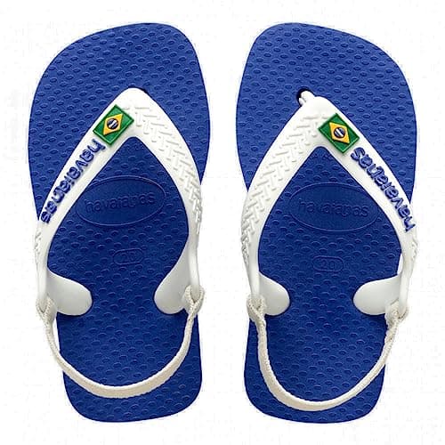 Sandálias New Baby Brasil Logo, Havaianas, Azul Naval, 178