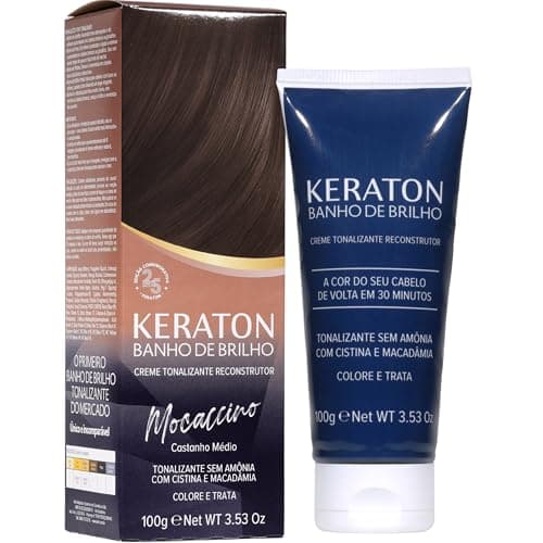 Keraton Tonalizante Banho de brilho 100g Mocaccino Castanho médio
