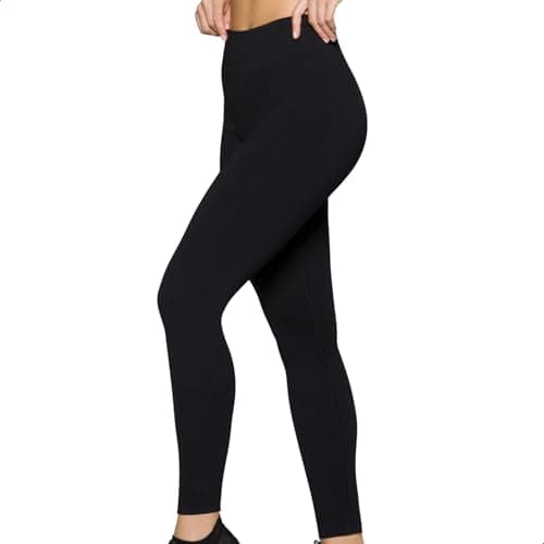 Selene Calça Legging Academia Fitness Cintura Alta Feminina Microfibra Poliamida Sem Costura Zero Transparências, Preto, GG