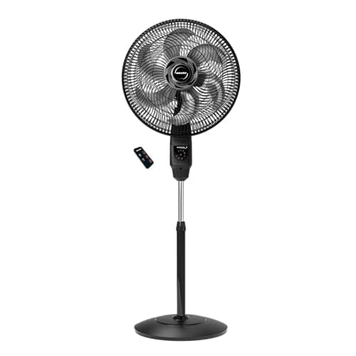 Ventilador de Coluna Mallory Chronos 140W, Silencioso, Com Controle Remoto, Hélice de 6 pás, Auto Desligamento Programável de até 7 Horas- PR – GR - 127V