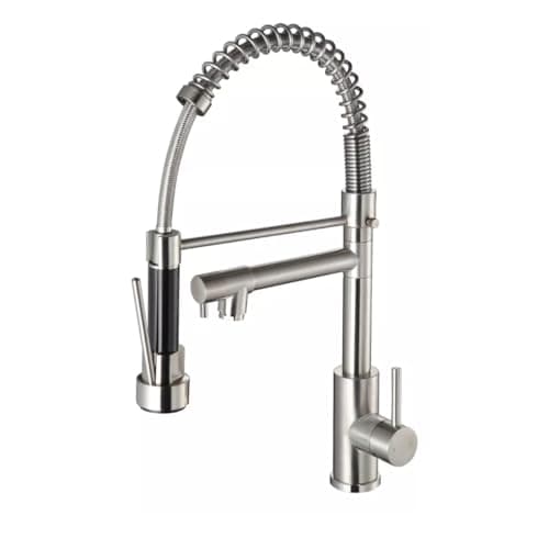 Torneira monocomando gourmet escovado mesa bancada