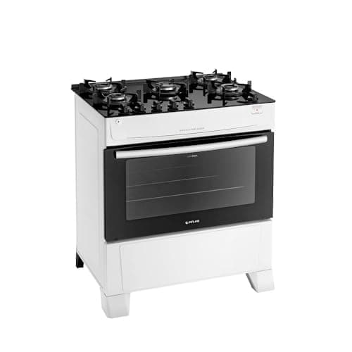 Fogão Atlas 5 Bocas Mônaco Top Glass Com Acendimento Automático