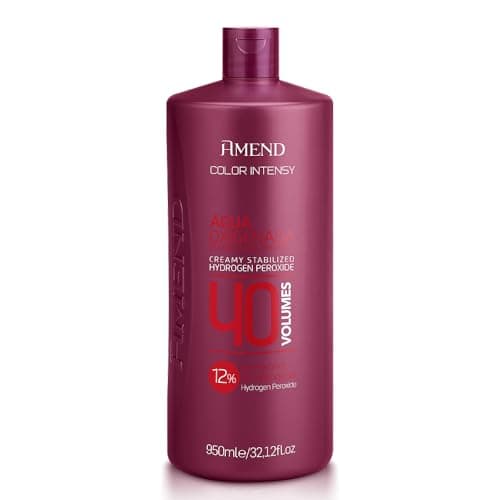 Água Oxigenada Cremosa Amend Color Intensy, Descolore E Auxilia No Tingimento Dos Cabelos, Uso Profissional, Promover A Oxidação Nos Processos De Coloração Ou Descoloração (40 volumes, 950ml)