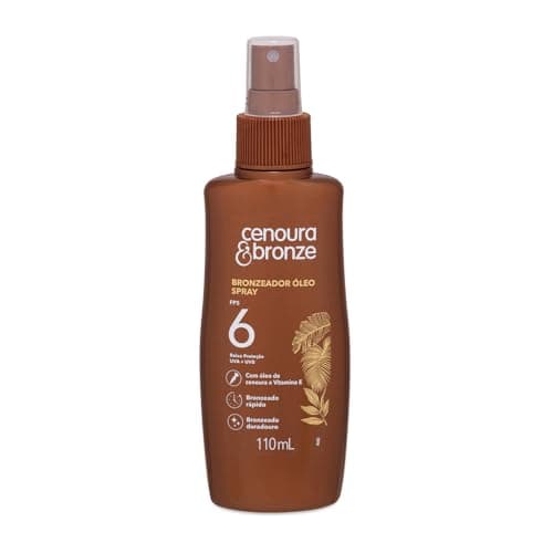 Bronzeador Óleo Spray FPS 6 Cenoura & Bronze 110ml