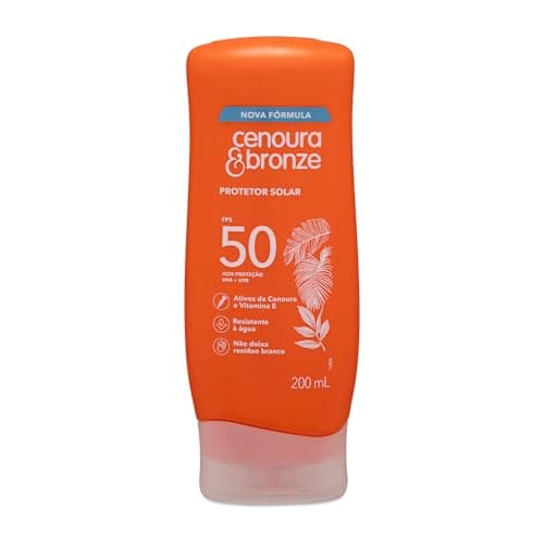 Protetor Solar FPS 50 Cenoura & Bronze 200ml
