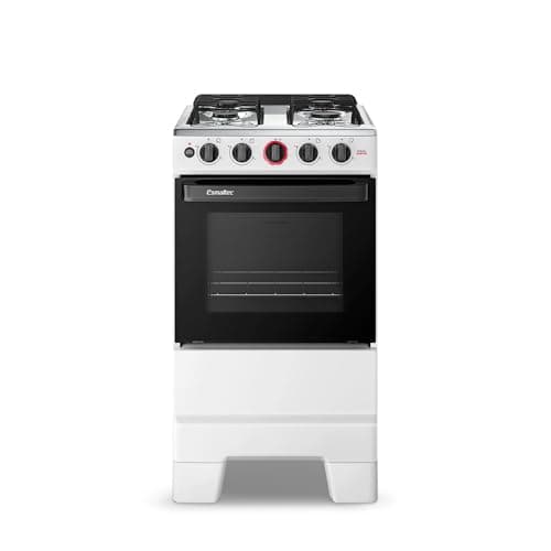Fogão a Gás Mesa Inox Forno 50L Limpa Fácil e Acendimento Automático Esmaltec IDEAL Super F4IAB Cor Branco 4 bocas Bivolt