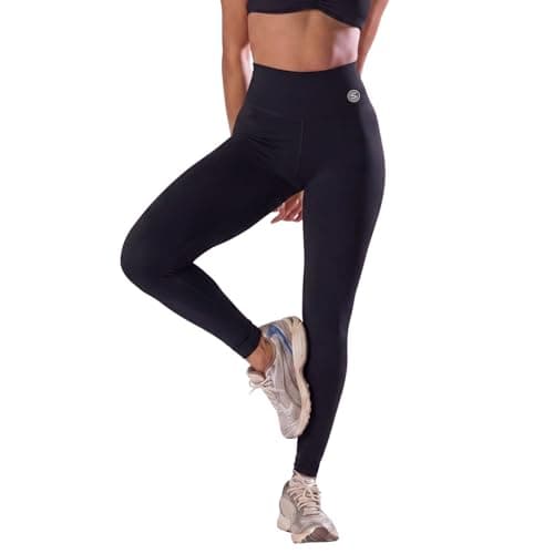 Legging Feminina Academia Zero Transparência Cós Alto Elite Poliamida Fitness Cintura Alta Calça Treino Corrida Yoga, Preto, M
