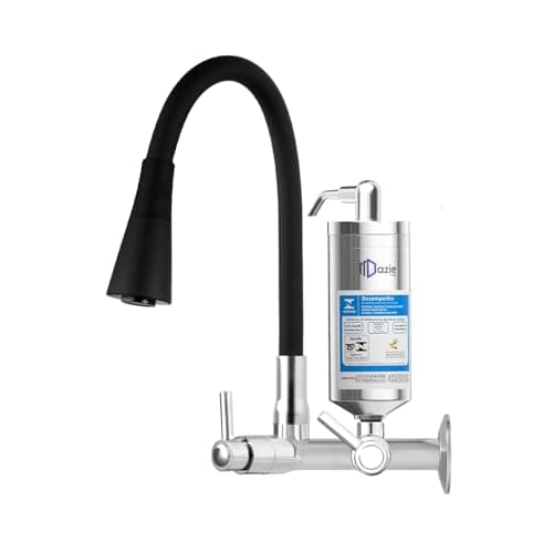 Dazie Metais - Torneira Com Filtro Cone Black Preta de Parede Para Cozinha 1 4 de Volta Tecnologia Carbon Block Dazie Metais