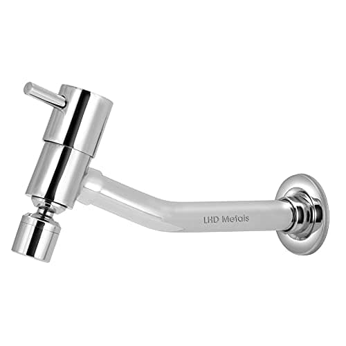 Torneira Tanque/jardim/cozinha Reta De Parede Metal Luxo 1/4v Cor:Prateado