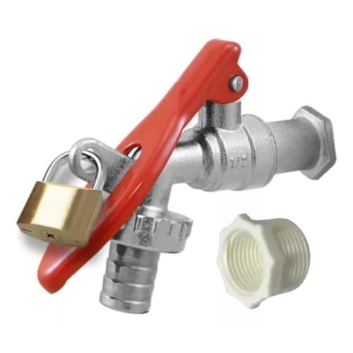 Torneira Jardim Cadeado Área Externa Metal Tanque Quintal Bico Mangueira Registro Esfera Anticorrosão Garagem Lavanderia