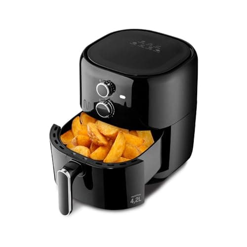 Fritadeira Elétrica sem óleo Air Fryer 4,2L 1500W 127V com Timer Sonoro Preto Multi - GO207
