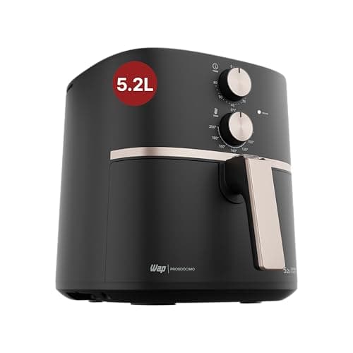 WAP Fritadeira Elétrica Air Fryer GRAND FAMILY 5,2 Litros, Temperatura Ajustável, Revestimento Antiaderente, 1500W 127V