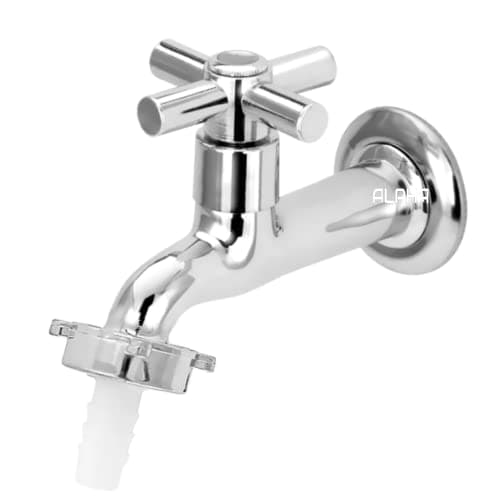 Torneira Para Jardim Tanque Alavanca Metal Cromada 1130 C31 Cor:Prateado