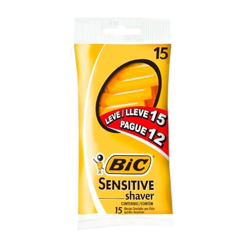 BIC Aparelho De Barbear Sensitive Shaver C/ Cabo Antideslizante 902391 Embalagem Leve 15 Pague 12