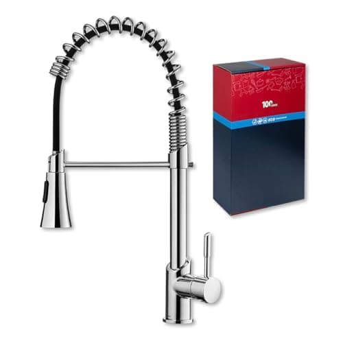 Misturador Monocomando Cozinha Lorenzetti Loren Kitchen 2266 C76 Cromado c/Ducha Flexível Jato Duplo e Bica Alta Móvel 360° Design Gourmet