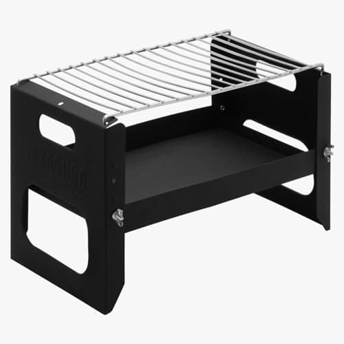 Churrasqueira Portátil Bancada Camping USA Texas Compact Grill + Grelha Removível