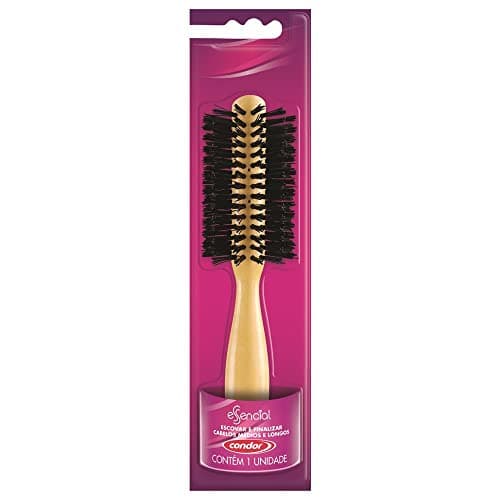 Condor, Escova de Cabelo Eco, Escova e Desembaraça, Sustentável, Plástico e Madeira, Fios Médios,