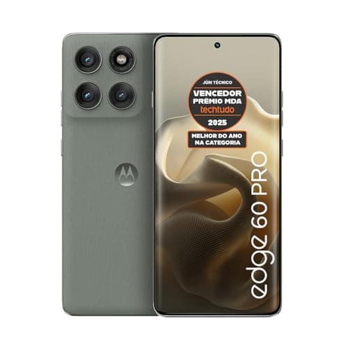 Smartphone Motorola Edge 60 PRO 5G - 512GB 24GB (12GB RAM+12GB Ram Boost) Tela Quad-Curve moto AI 50MP Sony Camera ultrarresistencia militar IP68 + IP69 - Cinza