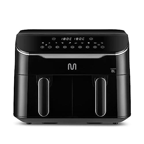 Fritadeira Elétrica sem óleo Air Fryer 8L 1800W 220V com 2 Gavetas de 4L Cada Multi - GO220