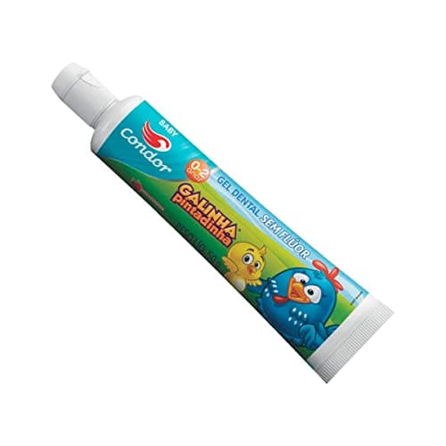 Condor Gel Dental Infantil Sem Flúor Galinha Pintadinha Sabor Morango 50G