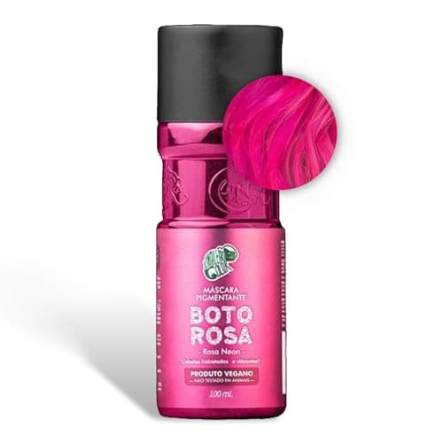 Kamaleão Color – Máscara Pigmentante Semi-Permanente, Boto Rosa - Cores Vibrantes e Hidratação Intensa – Low Poo, Vegano, Cruelty Free – 100ml