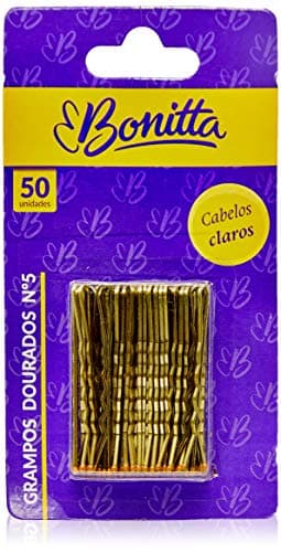 ZKMAGIC Grampos Para Cabelo N.5 Com 50 Unid 636Bt Bonitta Dourado