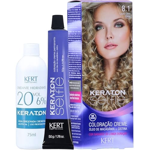 Keraton Coloração Selfie 50G E 75Ml Nº 8.1 Louro Claro Cinza