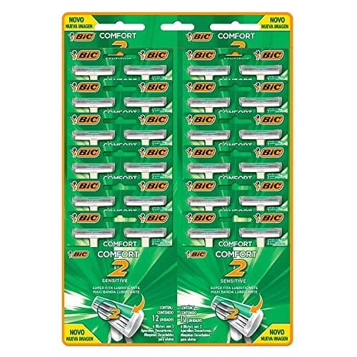 BIC – Aparelho de Barbear Comfort 2 Pele Sensível Cabo Antideslizante